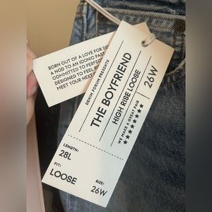 Aritiza Denim Forum The Boyfriend High Rise Loose 26W 28L  Loose Fit